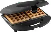Bol.com Bestron Wafelijzer - ASW401BL - 700W - 2 wafels - Anti aanbaklaag - Zwart aanbieding