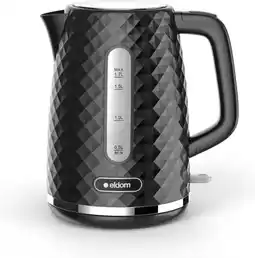 Bol.com Waterkoker Retro - ELDOM - Zwart Glans - 1.7 Liter - Model 2023 - BPA vrij aanbieding