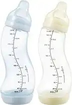 Bol.com Difrax Natural S-babyfles - 250 ml - Anti Koliek - Blauw & Creme - 1 Stuk aanbieding