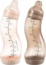 Bol.com Difrax Natural S-babyfles - 250 ml - Anti Koliek - Roze & Bruin - 1 Stuk aanbieding