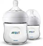 Bol.com Philips Avent Natural babyfles – SCF030/27 babyfles (0m+) voor langzame toevoer – 2 stuks aanbieding