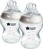 Bol.com Tommee Tippee Natural Start Babyflessen - set van 2 x 260ml baby flessen - Lage toevoersnelheid 3m+ aanbieding