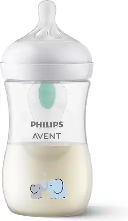 Bol.com Philips Avent Natural Response babyfles 260 ml – Flow 3 - Olifant-1 fles - SCY673/81 aanbieding