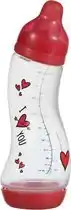 Bol.com Difrax Baby fles 250 ml Natural - S-Fles - Anti-Colic - I Love You/Rood - 1 stuk aanbieding