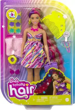 Bol.com Barbie Totally Hair Doll - Paars, roze - Barbiepop aanbieding