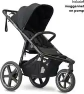 Bol.com Deryan Luxe Bolt hardloop kinderwagen - Jogging buggy - Runner - Inclusief muggennet - Zwart aanbieding