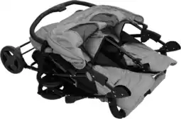 Bol.com vidaXL - Tweelingkinderwagen - staal - donkergrijs aanbieding