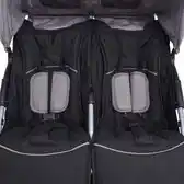 Bol.com vidaXL - Tweelingwagen - staal - grijs - en - zwart aanbieding