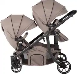 Bol.com X Adventure Duo Kinderwagen / Tweeling Kinderwagen – Taupe aanbieding