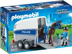 Bol.com Playmobil Bereden politie met trailer - 6922 aanbieding