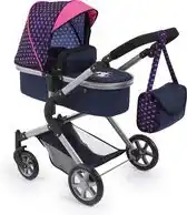 Bol.com Bayer Design - Poppenwagen City Neo - Blauw en Roze aanbieding