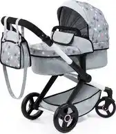 Bol.com Bayer Design - Combi Poppenwagen Xeo, tas, grijs, roze, sterren aanbieding