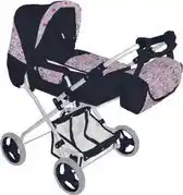 Bol.com Koets - Poppenwagen Combi - met Zak - Cirkels, Bloemen en Hartjes aanbieding