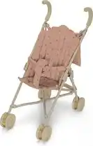 Bol.com Konges Sløjd Poppenwagen Cherry Blush - Opvouwbare buggy van biologisch katoen aanbieding