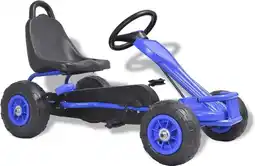 Bol.com vidaXL Skelter met pedalen en pneumatische banden blauw aanbieding