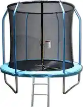 Bol.com Trampoline - 244 cm - met veiligheidsnet & ladder - blauw aanbieding