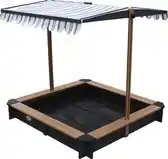 Bol.com AXI Lily Zandbak met verstelbaar dak Antraciet/Bruin - FSC Hout - Zitplaatsen rond de zandbak aanbieding