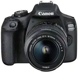Bol.com Canon EOS 2000D + 18-55mm f/3.5-5.6 + 16GB + Cameratas SB130 - Zwart aanbieding