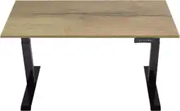 Coolblue Euroseats Elektrisch Zit Sta Bureau 140 x 80 Zwart/Eiken aanbieding