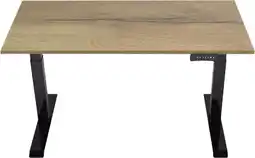 Coolblue Euroseats Elektrisch Zit Sta Bureau 160 x 80 Zwart/Eiken aanbieding