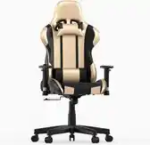 Bol.com Gamestoel Goldgamer deluxe - bureaustoel - gaming stoel - goud zwart aanbieding