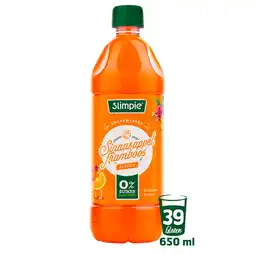 Jumbo Slimpie Sinaasappel Framboos Siroop 650 ml aanbieding