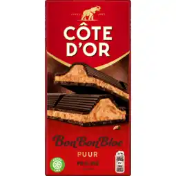 Jumbo Côte d'Or BonBonBloc Chocoladereep Praliné Puur 200g aanbieding