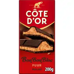 Jumbo Côte d'Or BonBonBloc Chocoladereep Praliné Puur 200g aanbieding