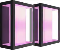 Coolblue Philips Hue Impress muurlamp White and Color zwart breed duo pack aanbieding
