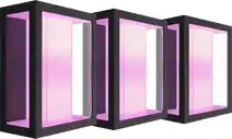 Coolblue Philips Hue Impress muurlamp White and Color zwart breed 3-pack aanbieding