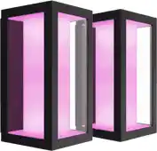 Coolblue Philips Hue Impress muurlamp White and Color zwart smal duo pack aanbieding