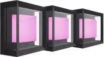 Coolblue Philips Hue Econic muurlamp White and Color Zwart modern 3-pack aanbieding