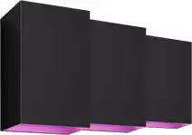 Coolblue Philips Hue Resonate muurlamp White and Color zwart 3-pack aanbieding
