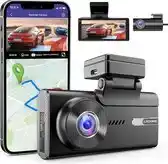 Bol.com AZDome Dashcam M580 Pro 5K 3CH Wifi Auto Video Recorder 64gb + Interieur en Achter Camera Zwart aanbieding