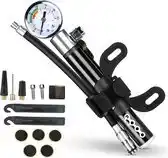 Bol.com LHP Fietspomp Mini - compacte pomp met drukmeter - inclusief reparatieset aanbieding