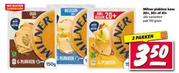 Nettorama Milner plakken kaas 20+, 30+ of 35+ aanbieding