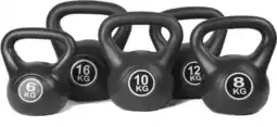 Bol.com Focus Fitness - Kettlebell - Set van gewichten: 4, 6, 8 en 10 kg - Totaal: 28 kg - PVC aanbieding