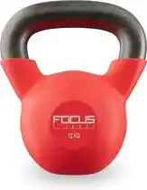 Bol.com Focus Fitness - Kettlebell - 12 kg - Vinyl - Rood aanbieding
