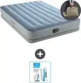 Bol.com Intex Luchtbed - 2-Persoons - 152 x 203 x 36 cm - Blauw/Grijs - Inclusief pomp - Reparatieset aanbieding