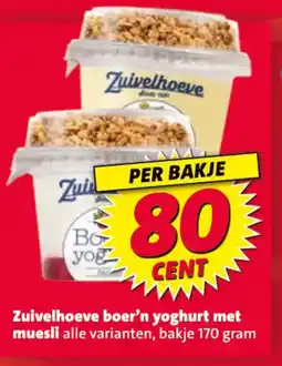 Nettorama Zuivelhoeve boer'n yoghurt met muesli aanbieding