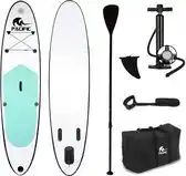 Bol.com Pacific Special Edition Sup Board - 305 cm - Tot 100 kg - Wit/Groen aanbieding