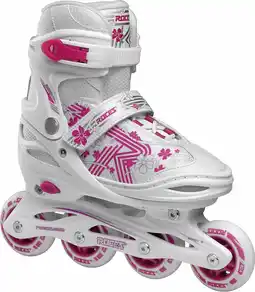 Bol.com Roces Jokey 3.0 inlineskates softboot meisjes wit/roze maat 26-29 aanbieding