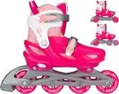 Bol.com Nijdam 3-in-1 Skeelers - Verstelbaar - Kinderen - Roze - Maat 29-32 aanbieding