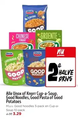 Jumbo Alle Unox of Knorr Cup-a-Soup, Good Noodles, Good Pasta of Good Potatoes aanbieding