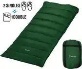 Bol.com Beefree Slaapzak XL - Grote Katoenen 220 x 90cm - aanritsbaar - Groen aanbieding