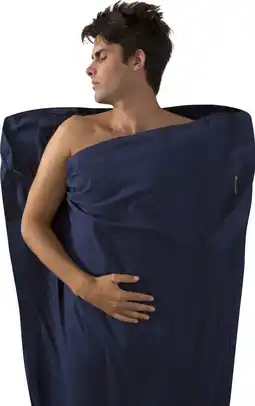 Bol.com Sea to Summit Premium Cotton Liner Mummy Lakenzak - katoen - oceaan blauw aanbieding