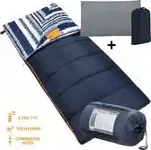 Bol.com Dutch Mountains Slaapzak Goeree XL - Kussen 25x15cm - 220x90cm Katoenen Slaapzak - Tochtstrip aanbieding