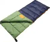Bol.com Dutch Mountains Slaapzak Pampus - 190 X 75cm aanritsbaar - Incl Tochtstrip en tasje - Blauw/groen aanbieding