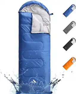 Bol.com HikeMeister mummy slaapzak kamperen Blauw ca. 220 x 75 cm met draagtas aanbieding