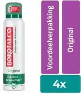 Bol.com Borotalco - Deodorant - Spray - Original - 150ml x 4 aanbieding